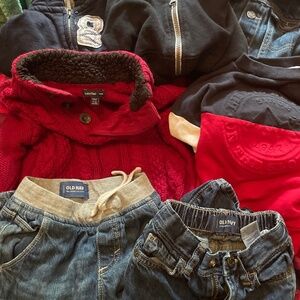 Bundle deal All 5  heavy sweater shirts and 2 old navy pants